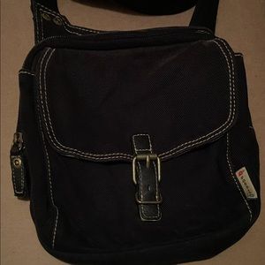 Fossil crossbody denim black bag